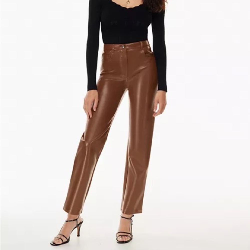 Brand New With Tags Aritzia Wilfred Melina Pants in Cognac